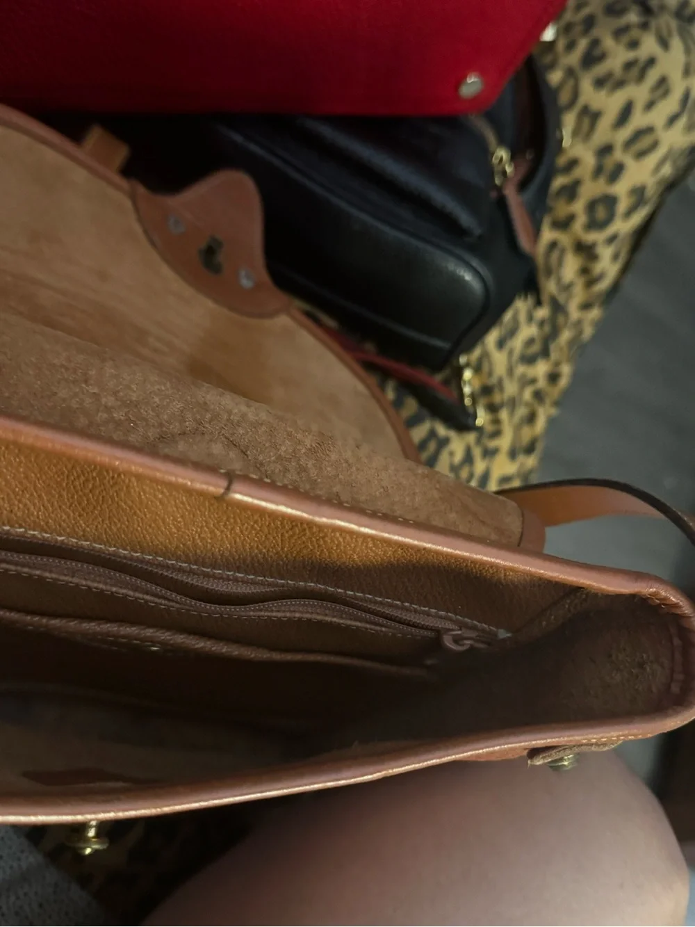 Coach Brown Pebbled Leather Crossbody with Gold Tone Lock